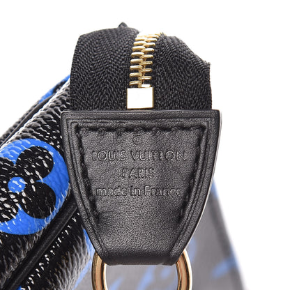 Louis Vuitton Colored Monogram Mini Pochette Accessories Blue Black 6 of 6