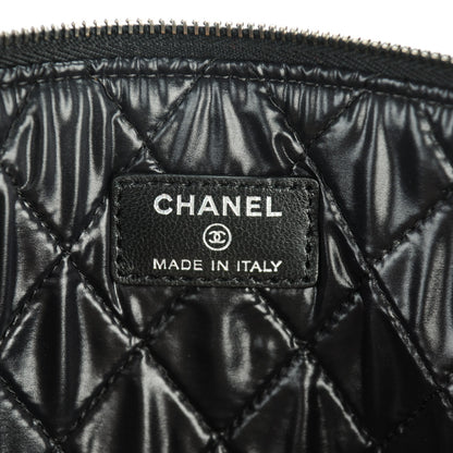 Chanel Perforated Lambskin Quilted Medium Cosmetic Case Black 6 of 7