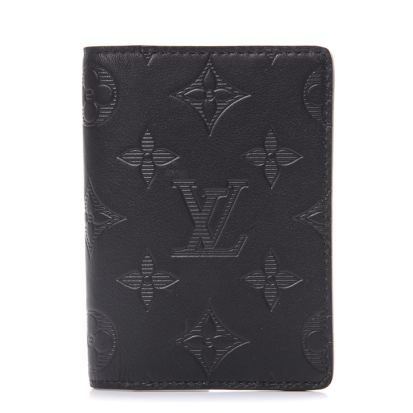 Calfskin Monogram Shadow Pocket Organizer Black