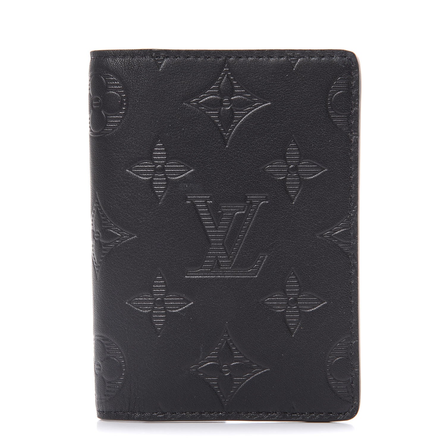 Louis Vuitton Calfskin Monogram Shadow Pocket Organizer Black 1 of 7