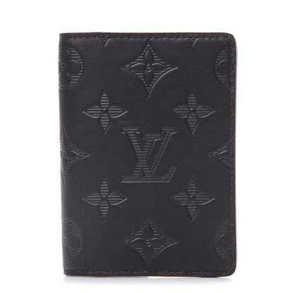 Louis Vuitton Calfskin Monogram Shadow Pocket Organizer Black 1 of 7
