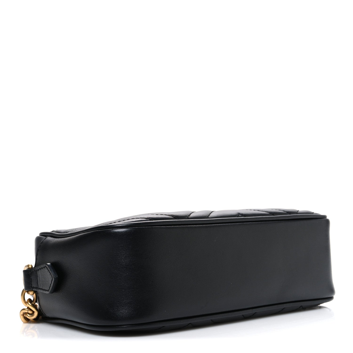 Gucci Calfskin Matelasse Small GG Marmont Chain Shoulder Bag Black 4 of 10