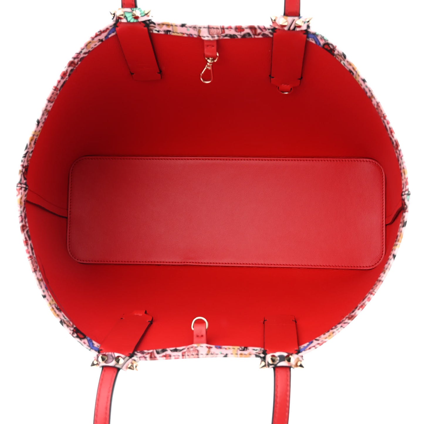 Patent Calfskin Small Dita Cabata Tote Red