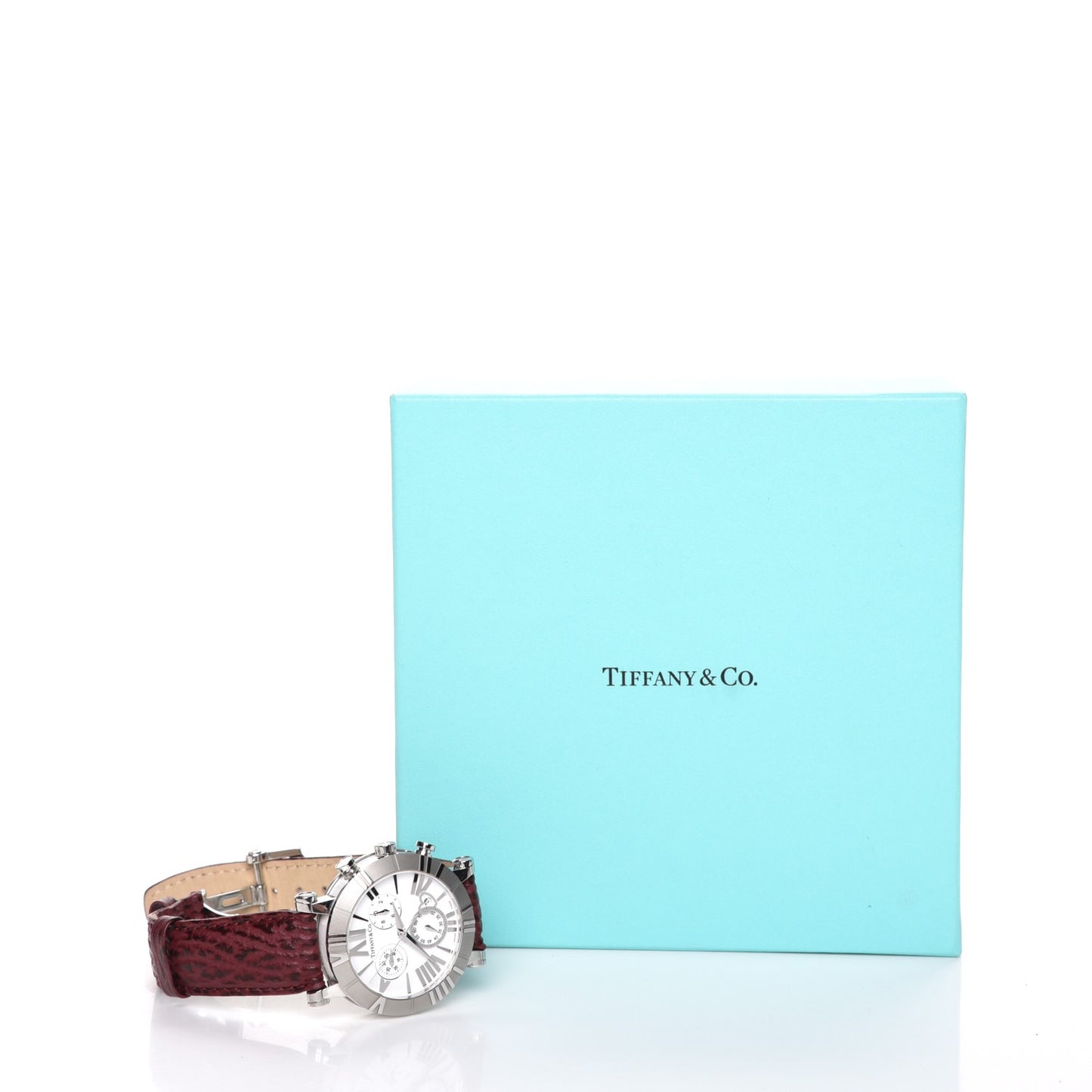 Stainless Steel Calfskin 36mm Atlas Chronograph Quartz Watch