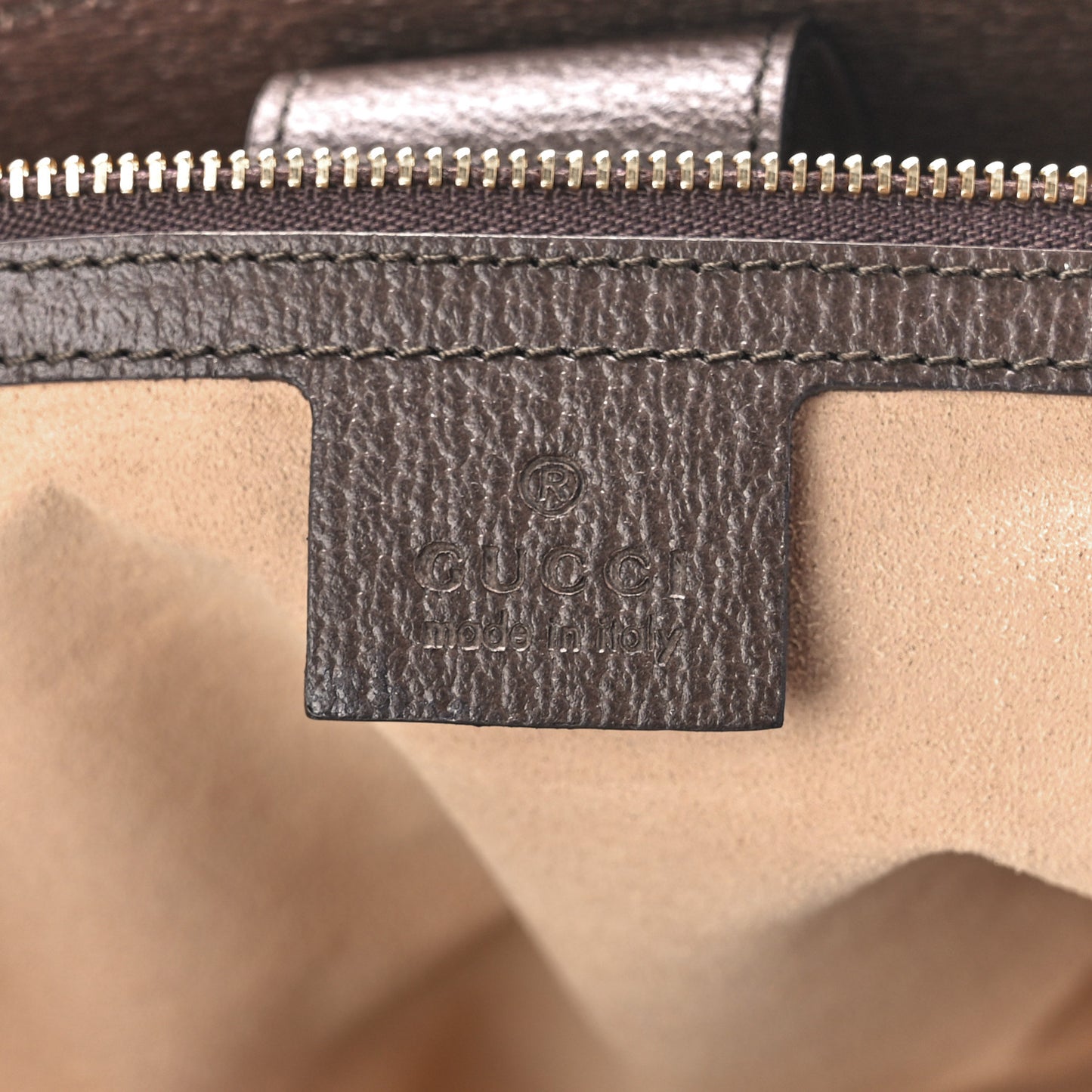 GG Supreme Monogram Textured Calfskin Web Medium Ophidia Shopping Tote Beige Ebony New Acero