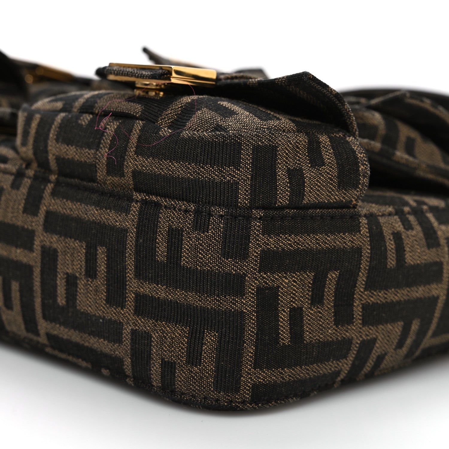 Fendi Fabric Jacquard FF 1974 Multipocket Baguette Tobacco Moro