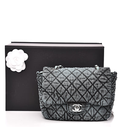 Chanel Denim Quilted Small Denimpression Flap Blue Black 11 of 11