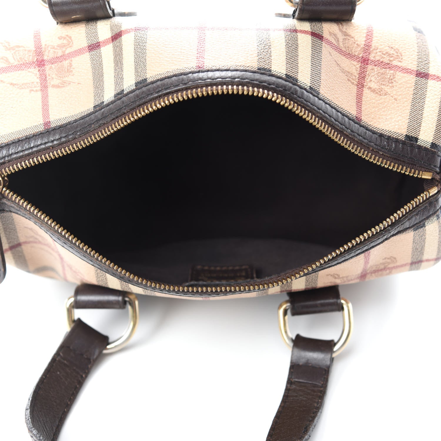Burberry Haymarket Small Chester Bowling Bag Chocolate 5 of 17