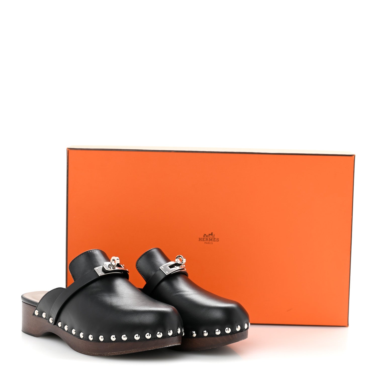 Hermes Calfskin Carlotta Mules 35 Black 10 of 10