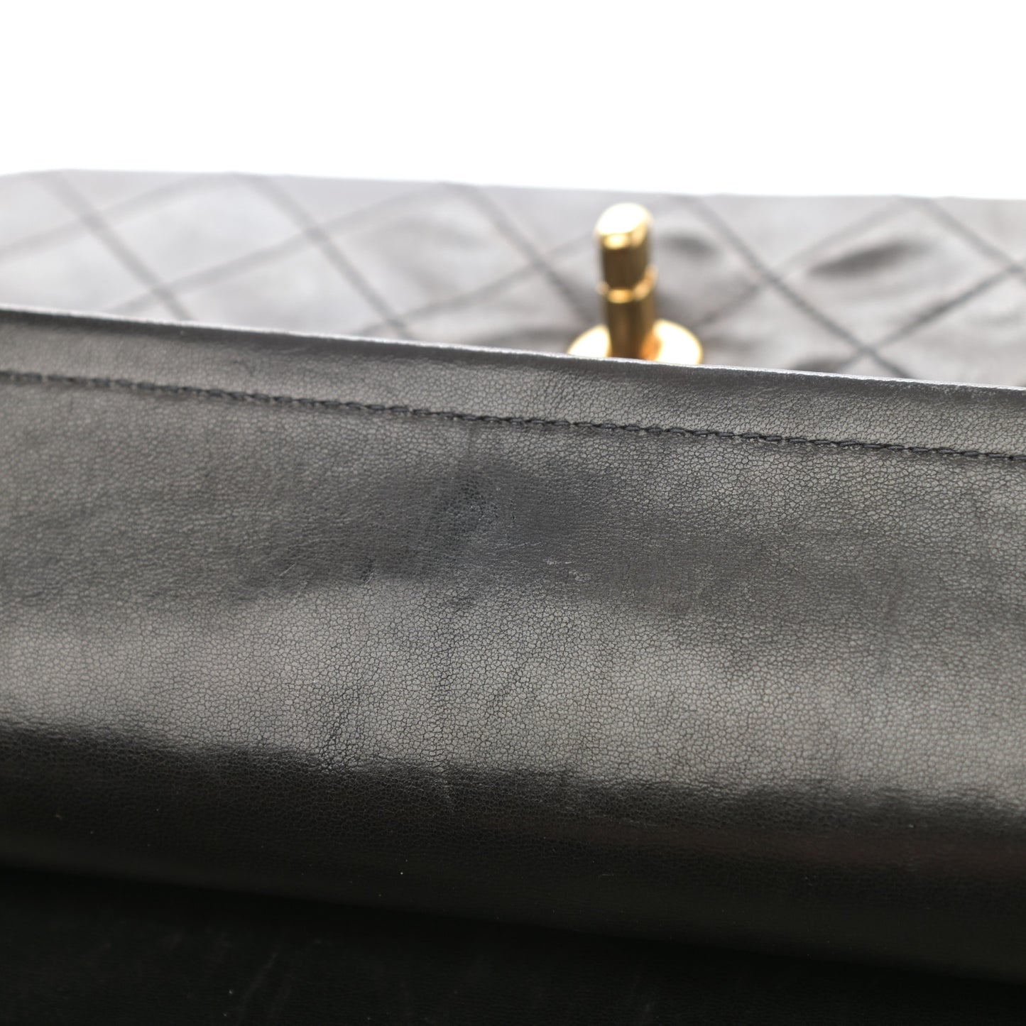 Lambskin Quilted Small Double Flap Black