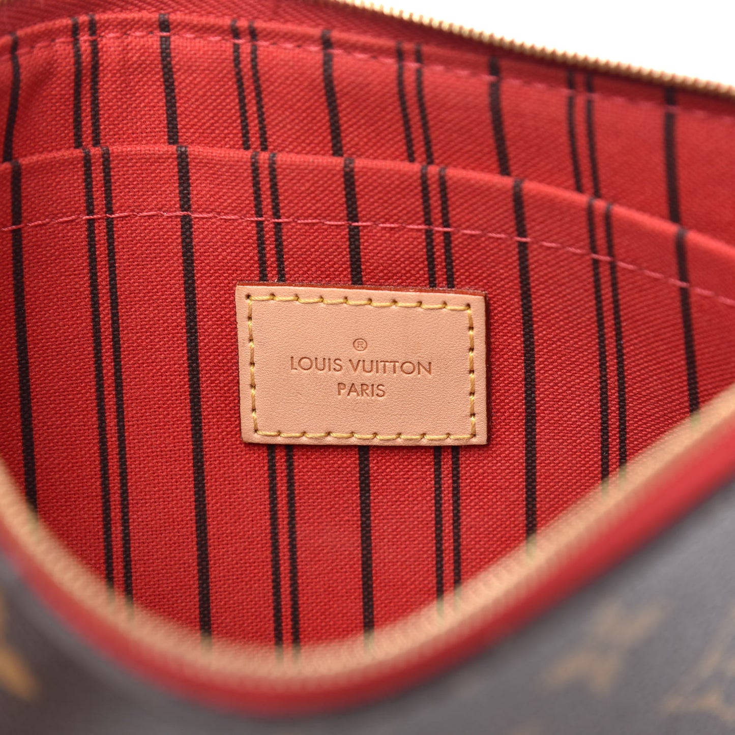 Monogram Neverfull MM GM Pochette Cherry