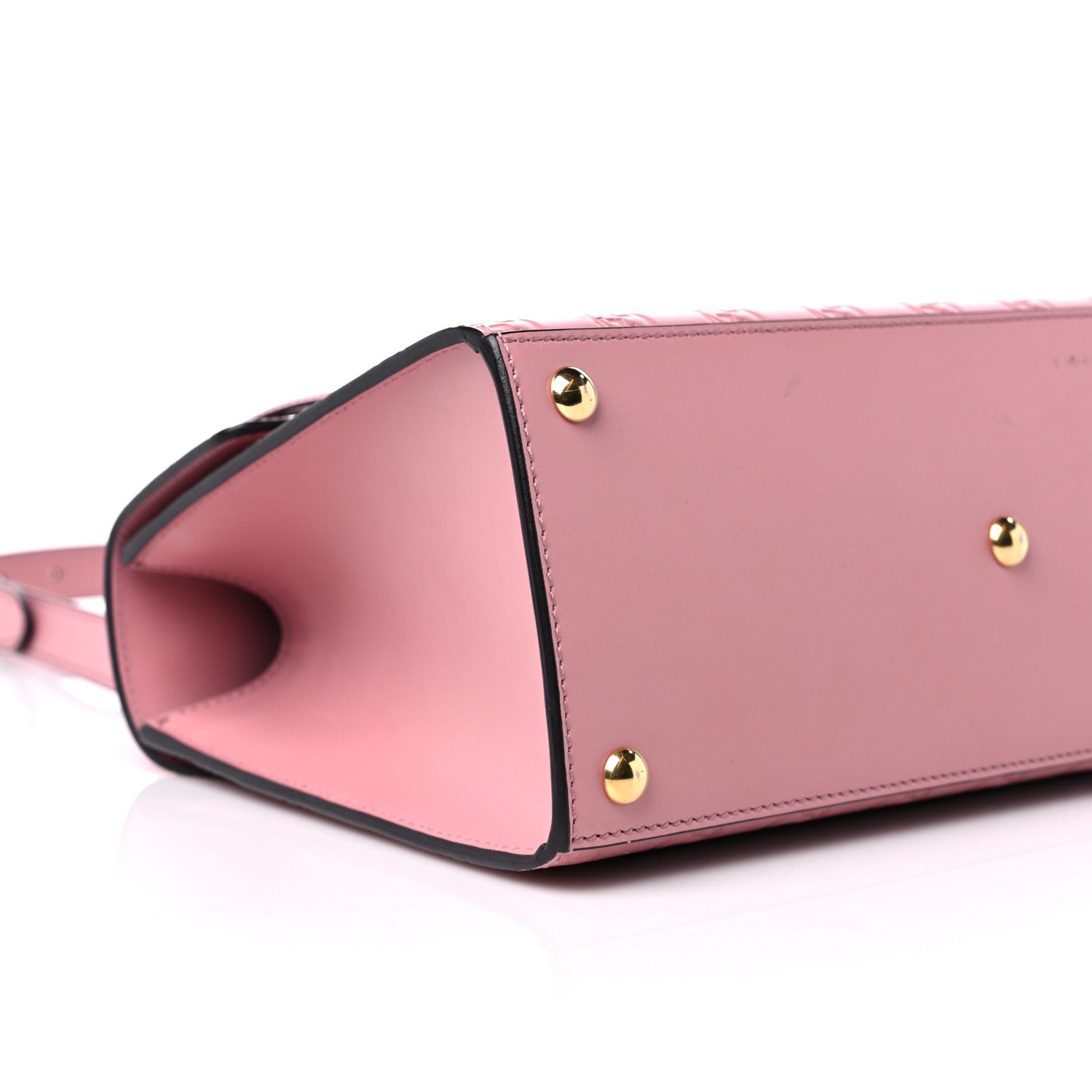 Gucci Guccissima Signature Small Padlock Top Handle Bag Rose Baby Candy 7 of 9