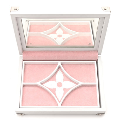 Louis Vuitton Calfskin Mirror Monogram Etched Jewelry Box Trunksu White 6 of 8