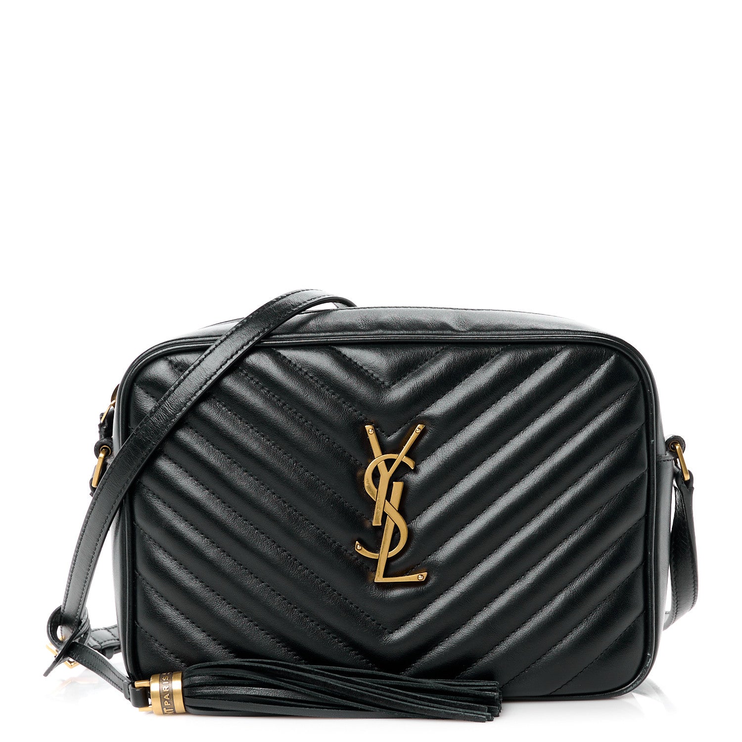 Saint Laurent Calfskin Matelasse Monogram Lou Camera Bag Black 1 of 15