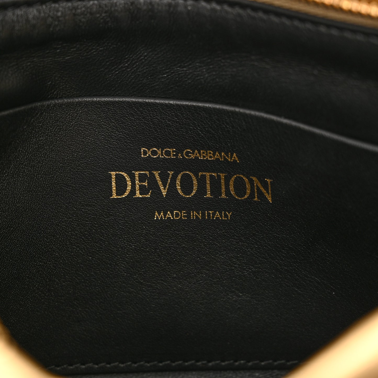 Calfskin Devotion Clutch With Chain Gold
