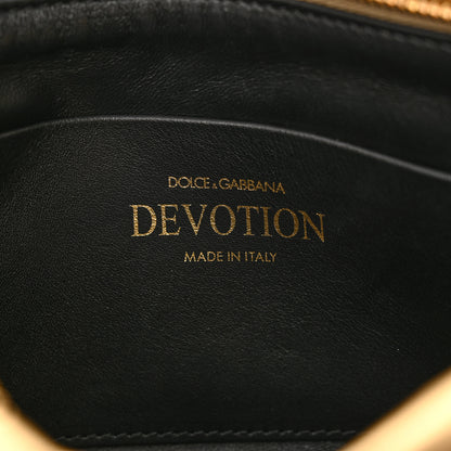 Dolce & Gabbana Calfskin Devotion Clutch With Chain Gold 6 of 10