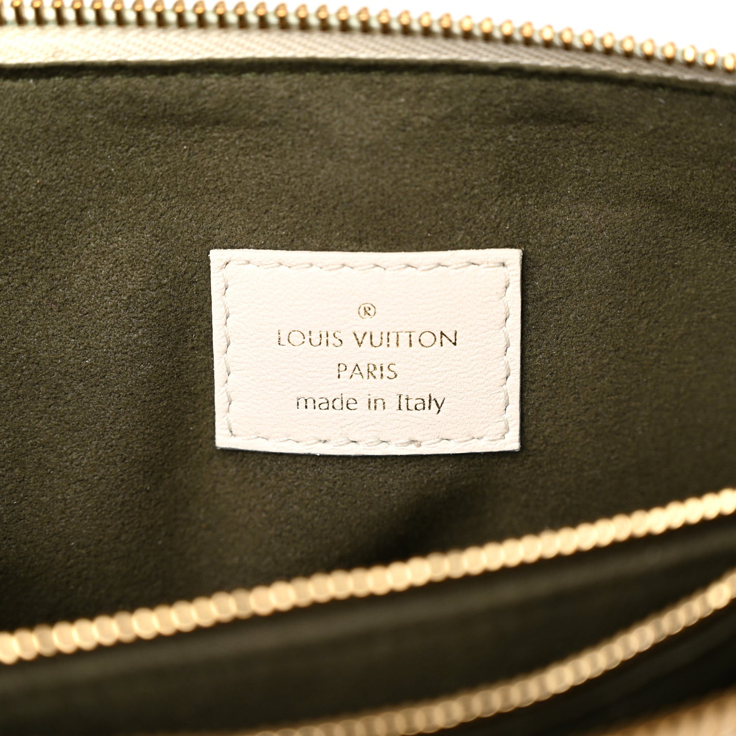 Lambskin Embossed Monogram Coussin PM Beige Cream