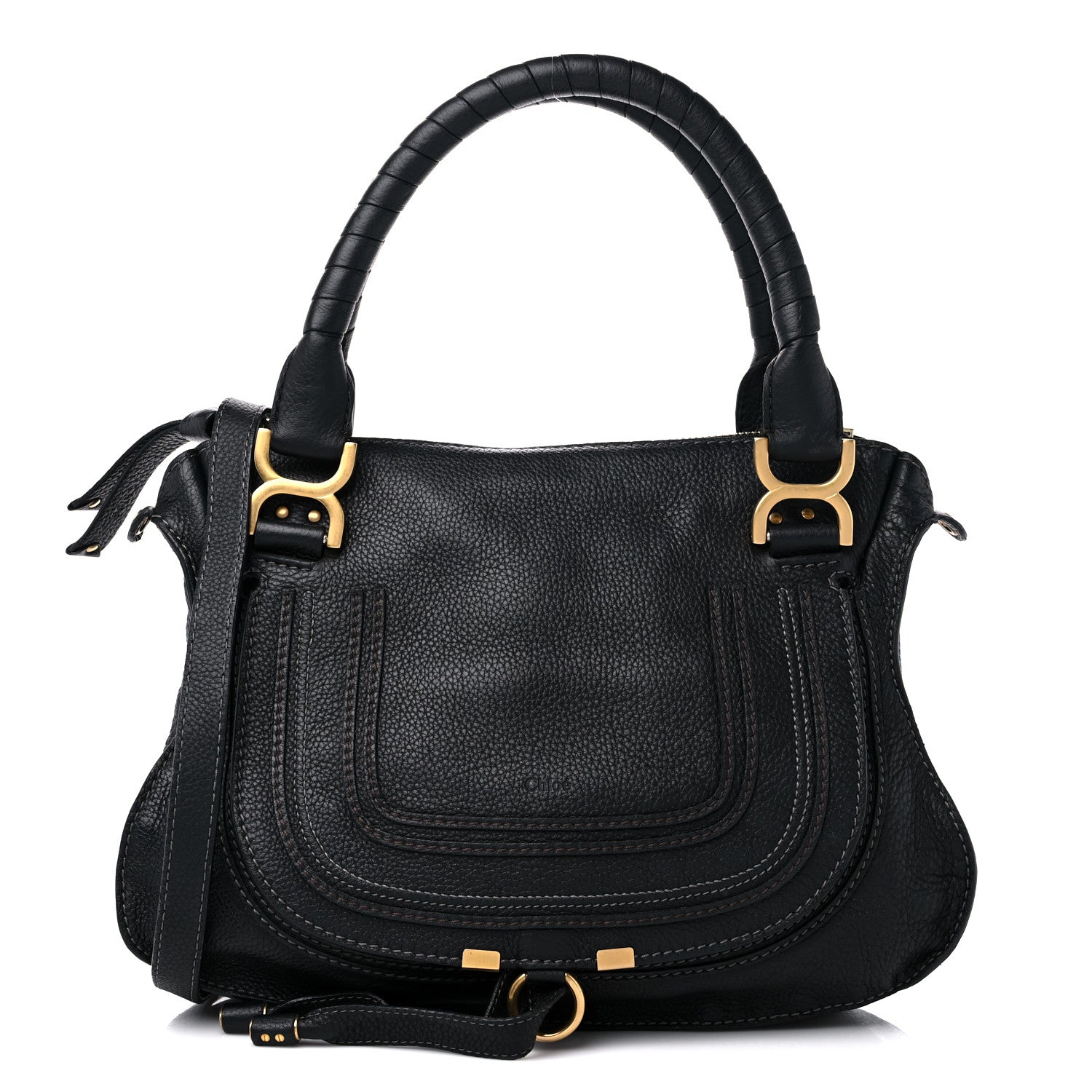 Chloe Calfskin Medium Marcie Satchel Black 1 of 12