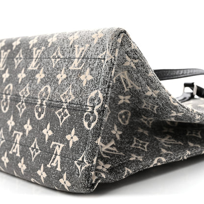 Louis Vuitton Monogram Jacquard Denim Onthego MM Black 9 of 13