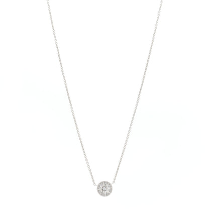 Christian Dior 18K White Gold Diamond Rose Des Vents Necklace 1 of 5