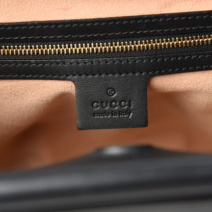 Gucci Nappa Bamboo Web Medium Nymphaea Top Handle Bag Black 6 of 16