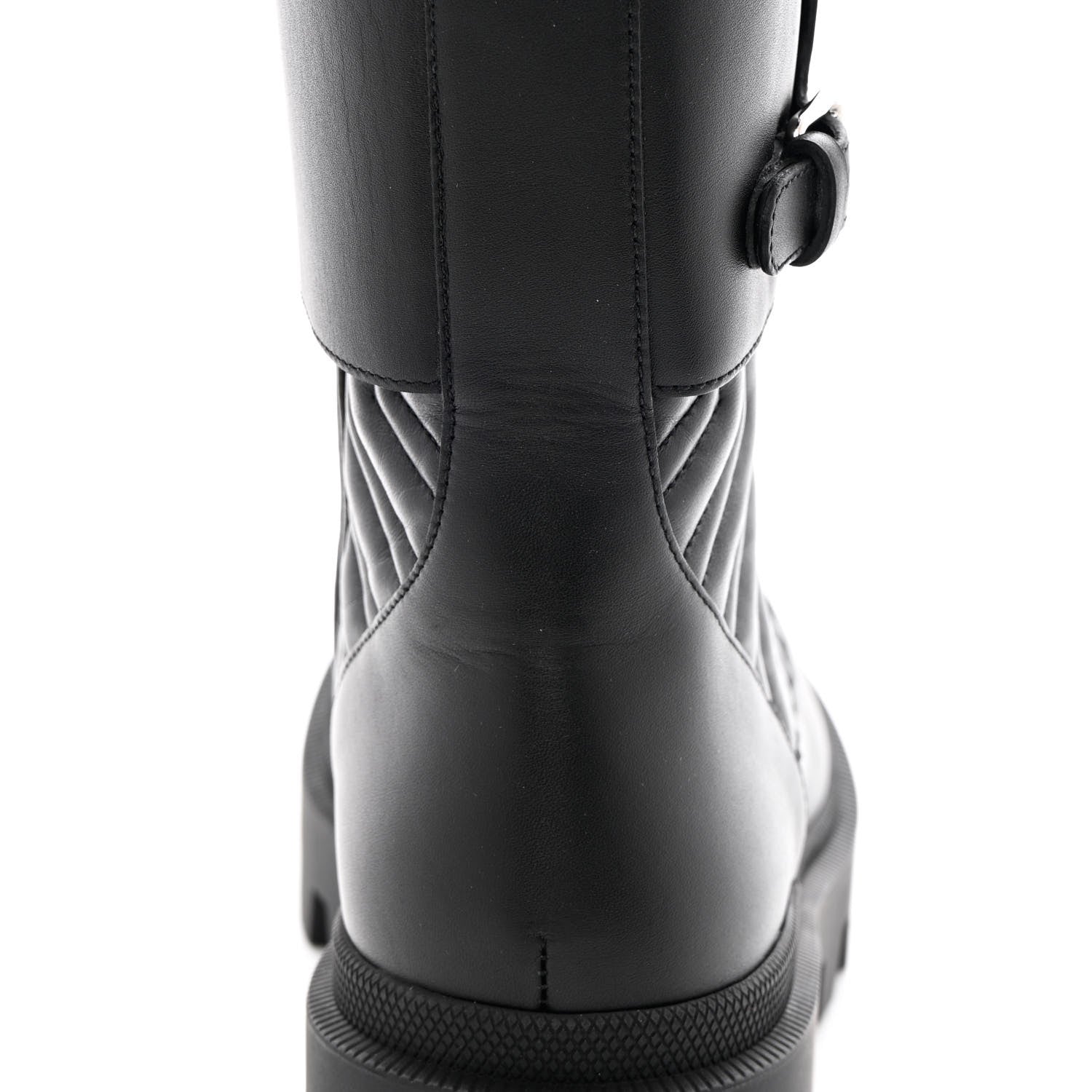 Gucci Nappa Frances GG Matelasse Platform Combat Boots 39 Black 11 of 12
