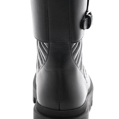 Gucci Nappa Frances GG Matelasse Platform Combat Boots 39 Black 11 of 12