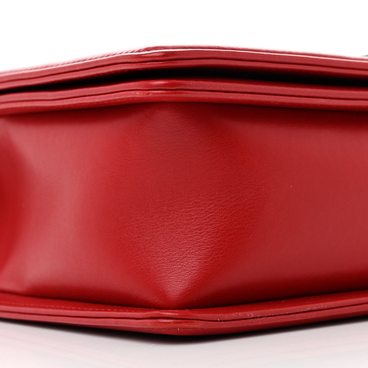 Calfskin Quilted New Medium Boy Flap Red