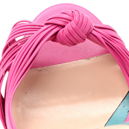 Gucci Malaga Kid Knotted Allie Sandals 40 Classic Fuxia 10 of 11
