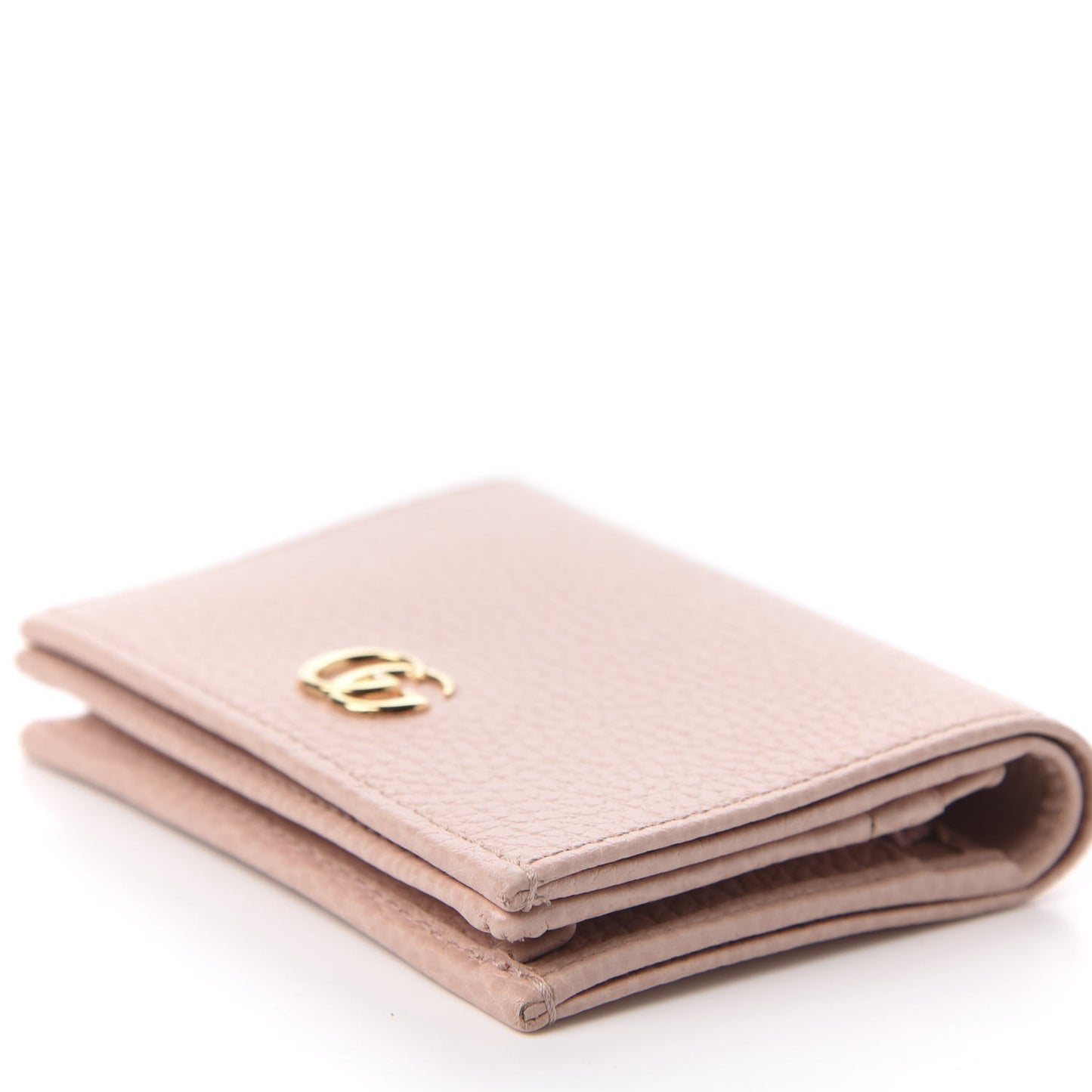 Dollar Calfskin GG Marmont Card Case Perfect Pink