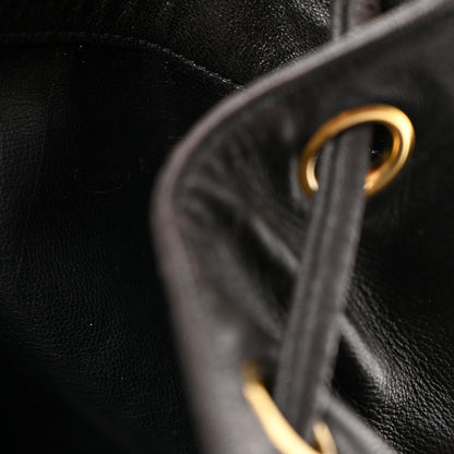 Chanel Lambskin CC Drawstring Backpack Black 12 of 12
