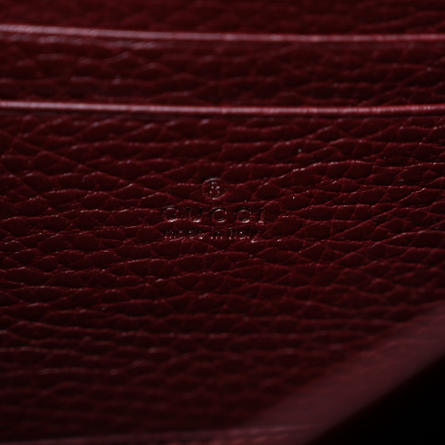 Dollar Calfskin Crystal Mini Dionysus Chain Wallet Vintage Bordeaux