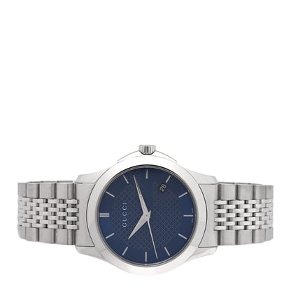 Gucci Stainless Steel 38mm G-Timeless Quartz Watch Blue 2 of 4