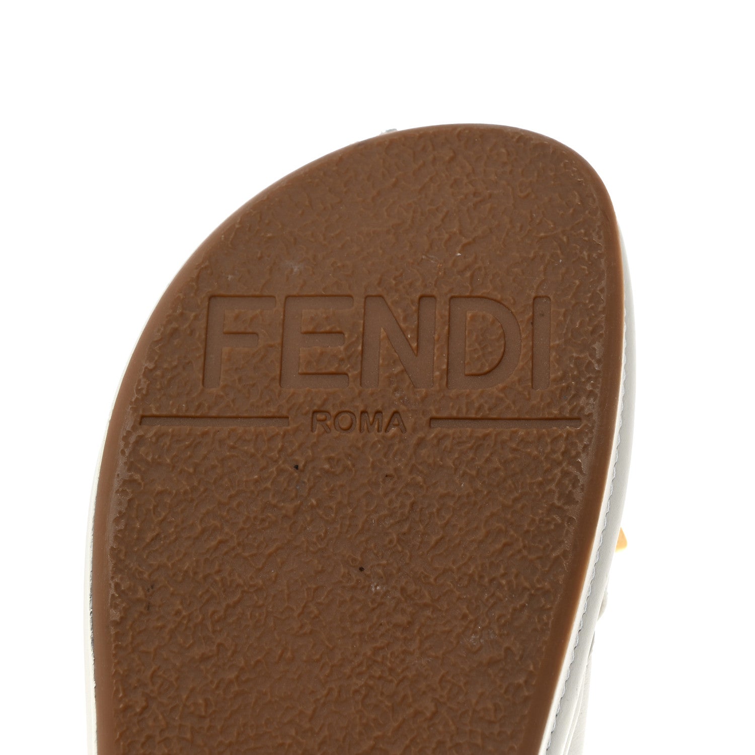 Fendi Vitello Womens Fendigraphy Slide Sandals 36.5 White Ice 8 of 9