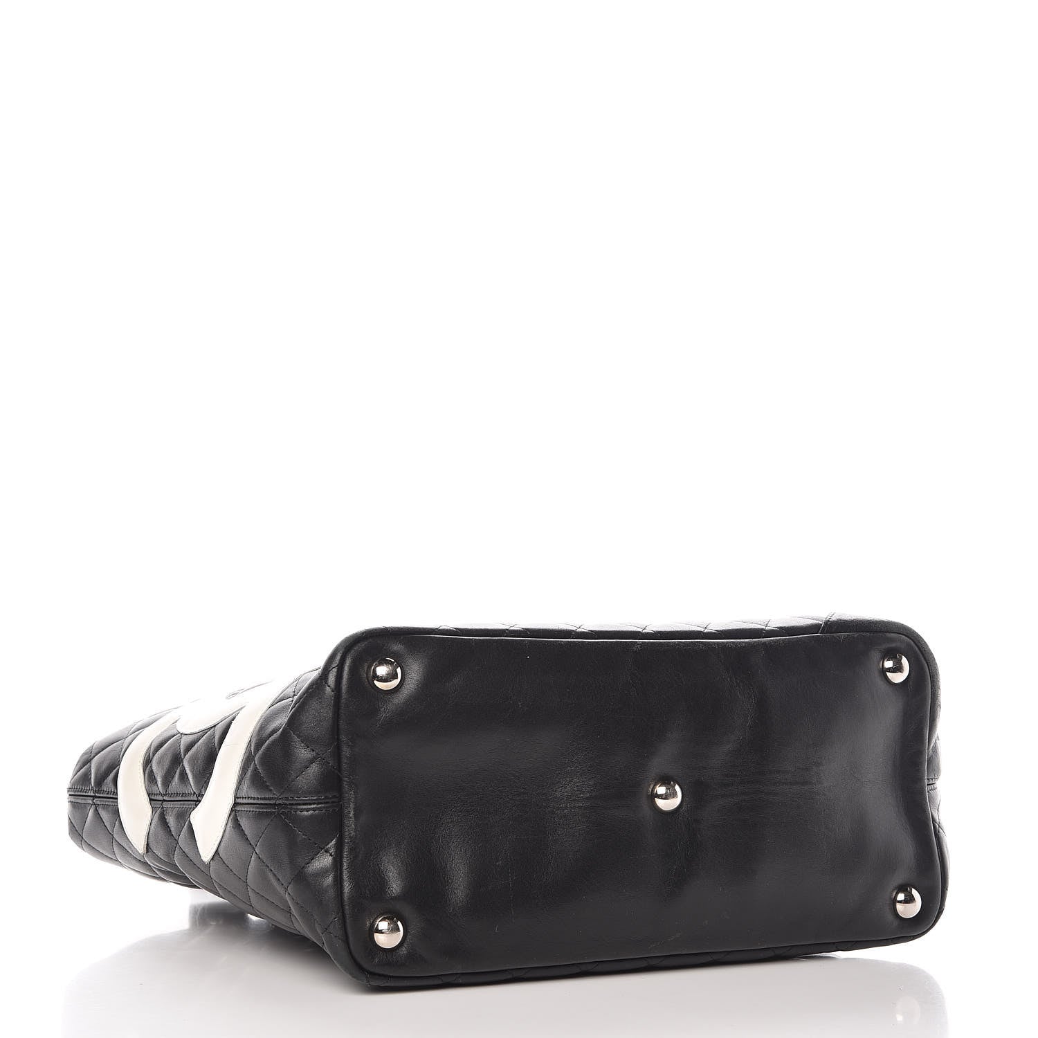 Chanel Calfskin Quilted Large Cambon Tote Black White 4 of 18