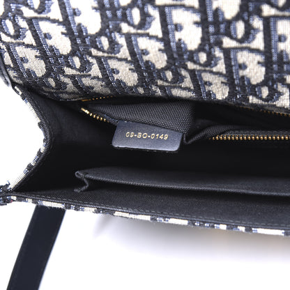 Christian Dior Oblique 30 Montaigne Flap Bag Blue 8 of 11
