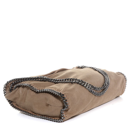 Stella McCartney Faux Leather Shaggy Deer Falabella Foldover Tote Taupe 5 of 11
