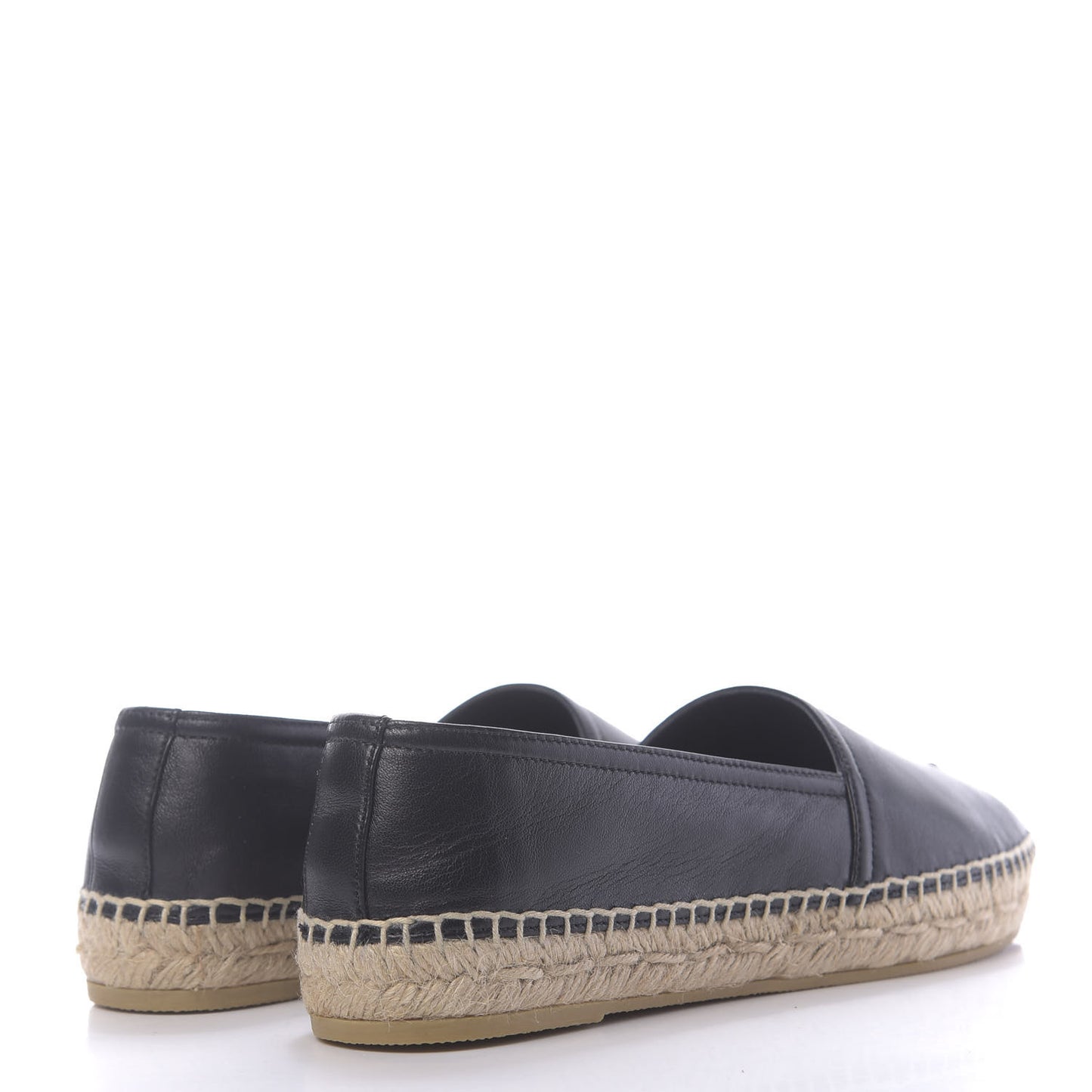 Lambskin Monogram Espadrilles 36.5 Black