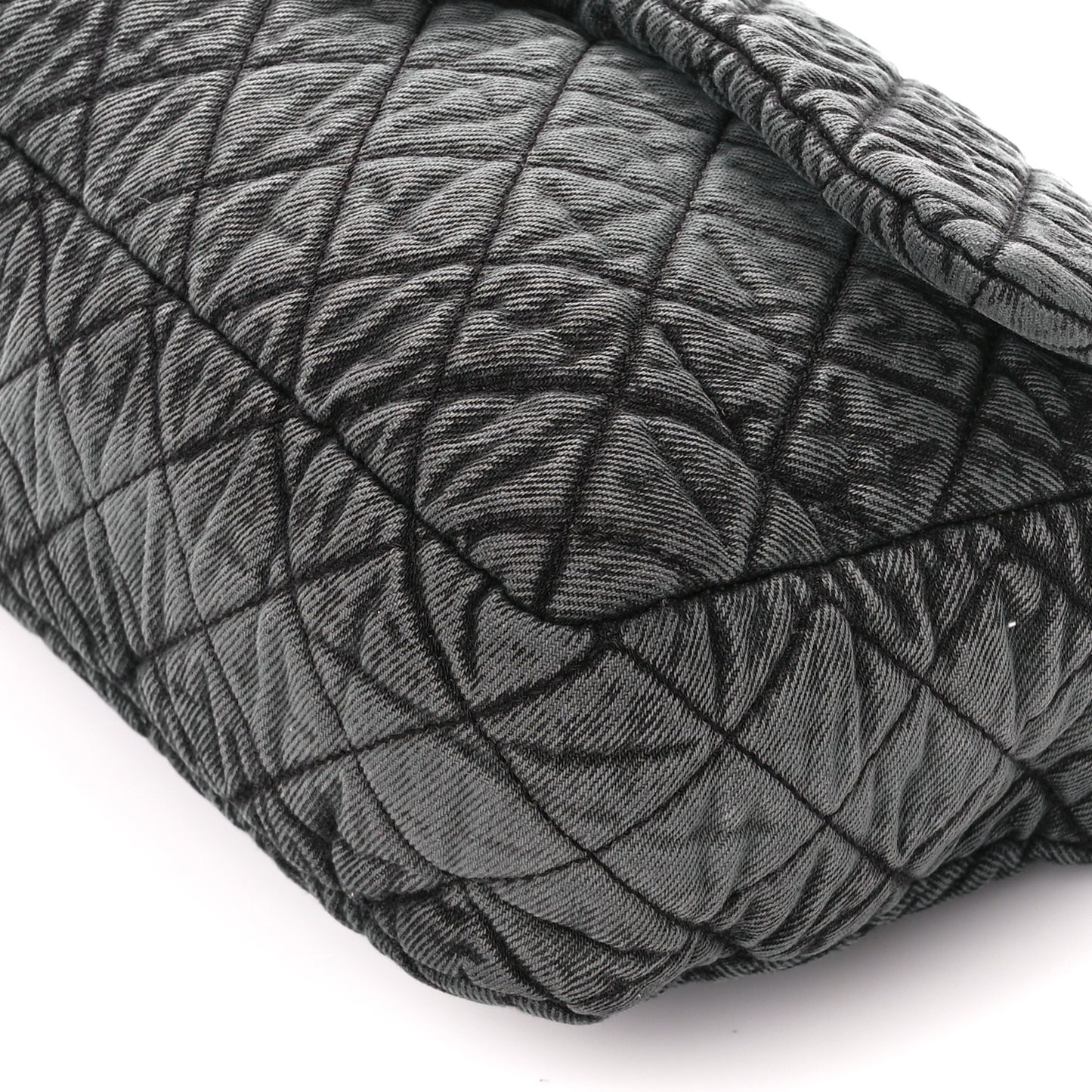 Denim Quilted Denimpression Flap Grey Black