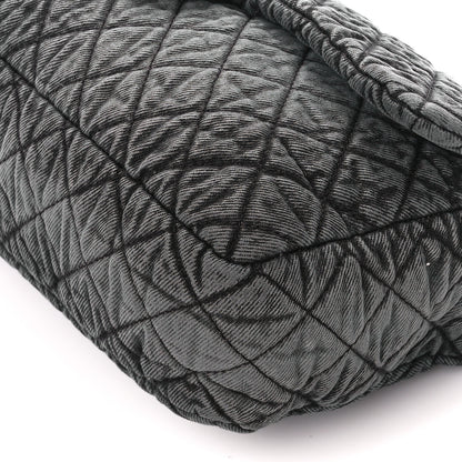 Chanel Denim Quilted Denimpression Flap Grey Black 11 of 11