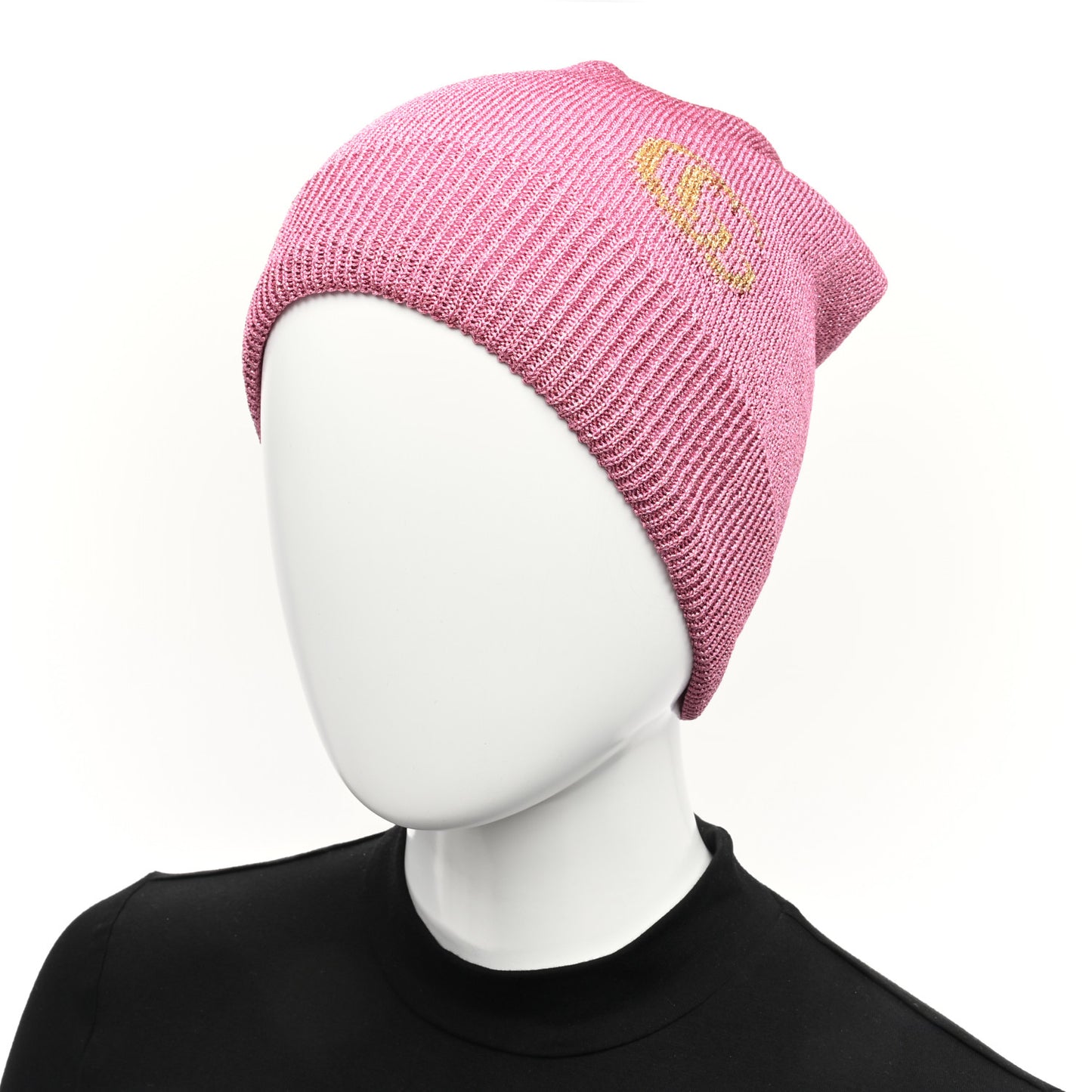 Lame Jacquard Monlux Beanie Hat L Roseate Yellow