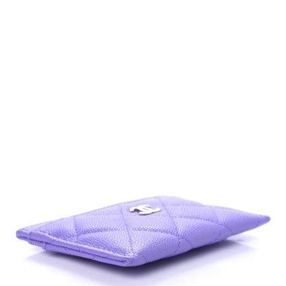 Chanel Caviar Quilted Card Holder Purple 4 of 9