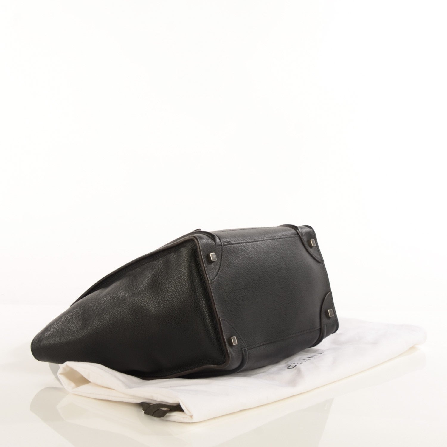 Celine Drummed Calfskin Mini Luggage Black 4 of 8