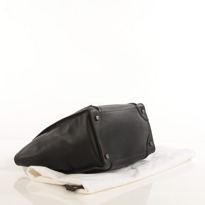 Celine Drummed Calfskin Mini Luggage Black 4 of 8