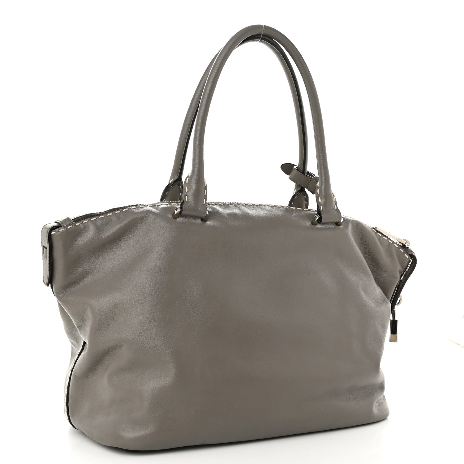 Prada City Calf Small Hand Stitched Zip Tote Calce 3 of 16