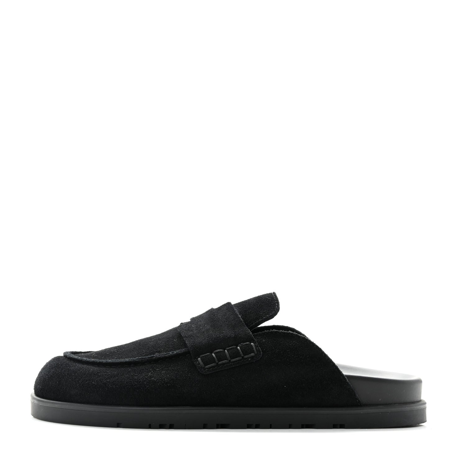 Suede Calfskin Go Mules 36 Black