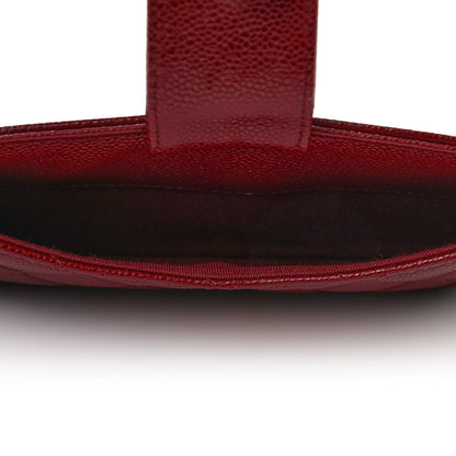Chanel Caviar Quilted Phone Holder Wallet on Removable Chain Insert Red 5 of 6