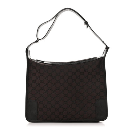 Gucci Nylon Monogram Shoulder Bag  Dark Brown 1 of 11