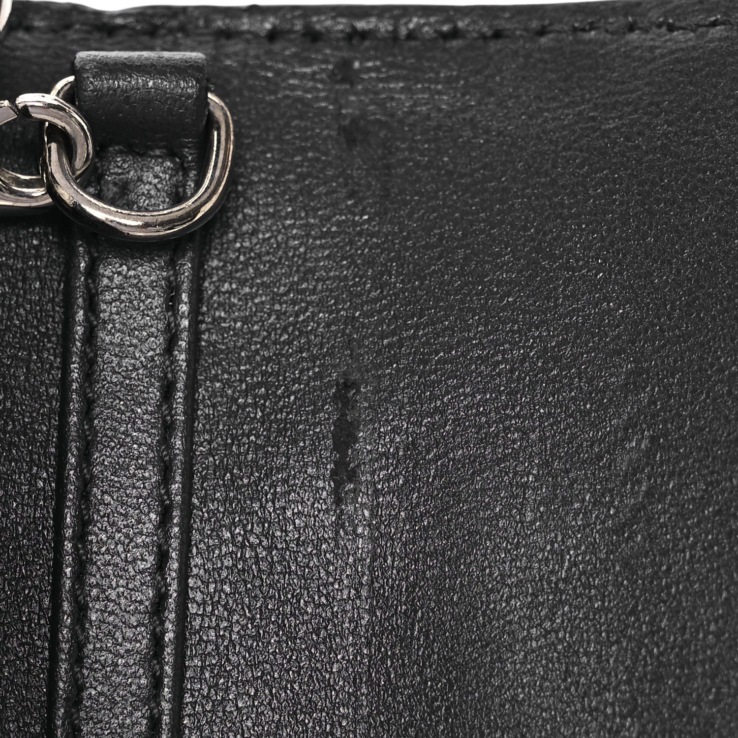 Christian Dior Metallic Patent Micro-Cannage Diorama Wallet on Chain Pouch Silver 16 of 16