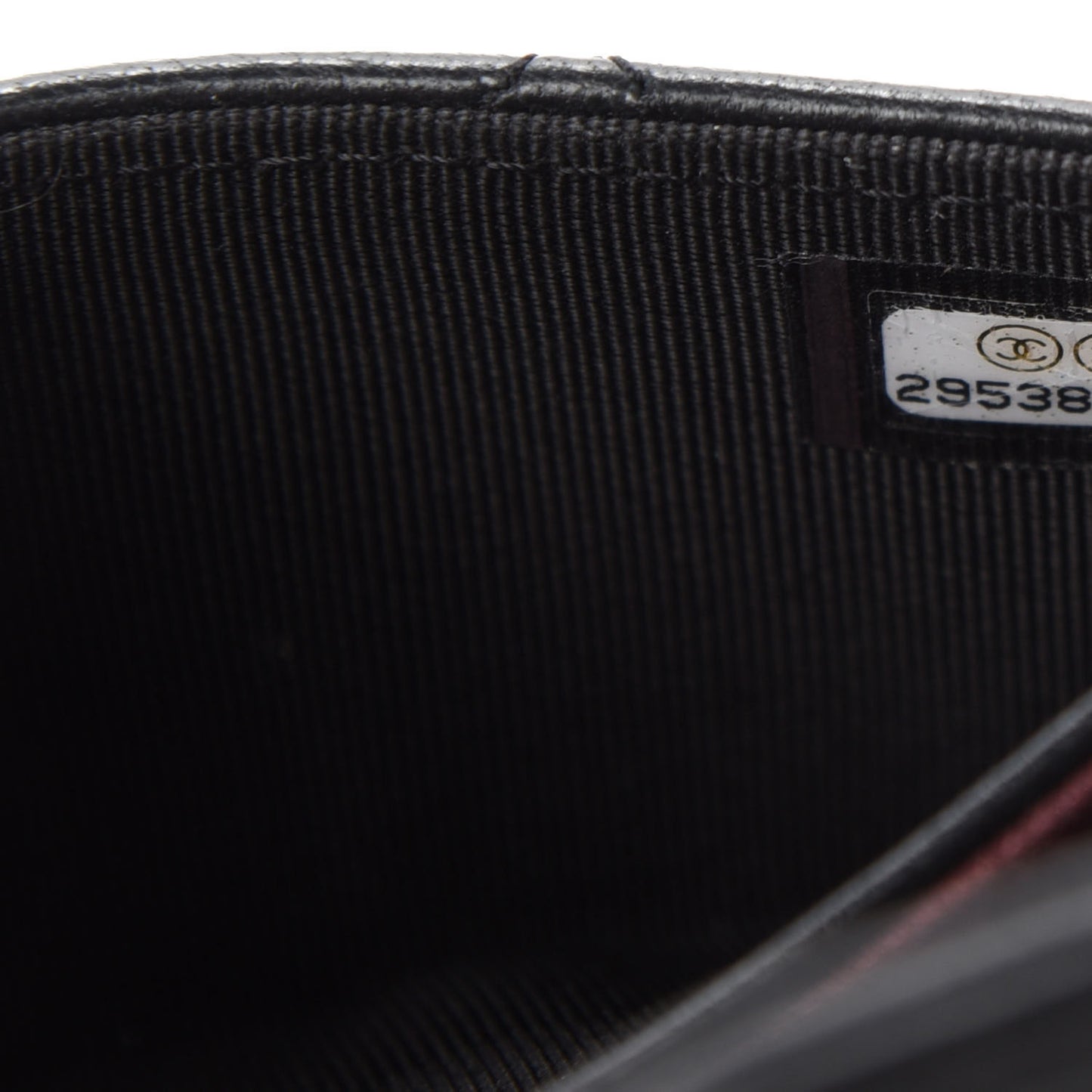 Lambskin Quilted Flap Card Holder Black